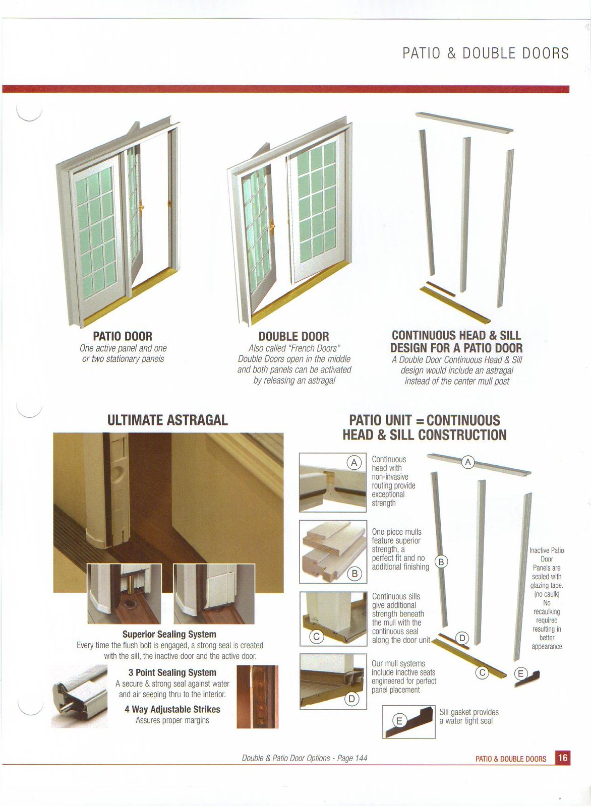 French Doors and Hinged Patio Doors French Door Center Seal