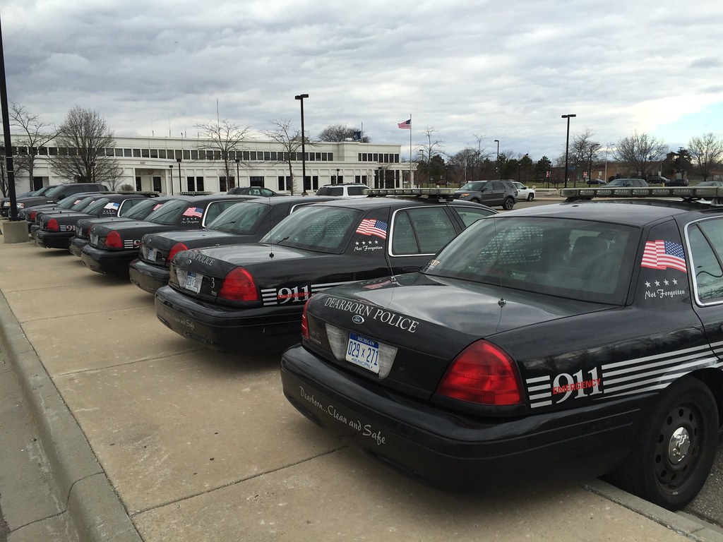 Dearborn Michigan Police Department Lined up outside the s… Flickr