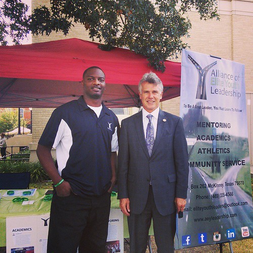AEYL Founder Derrick Robinson w/ McKinney Mayor Brian Loug… Flickr