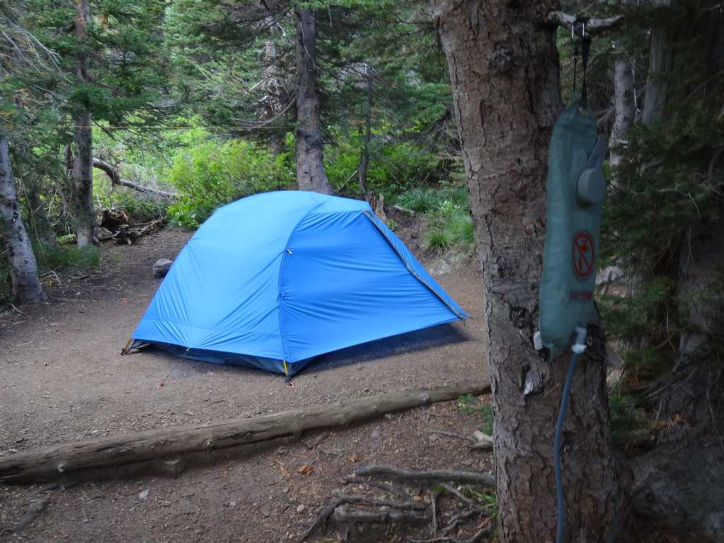 tent at Gunsight Lake campground YzPlayr Flickr