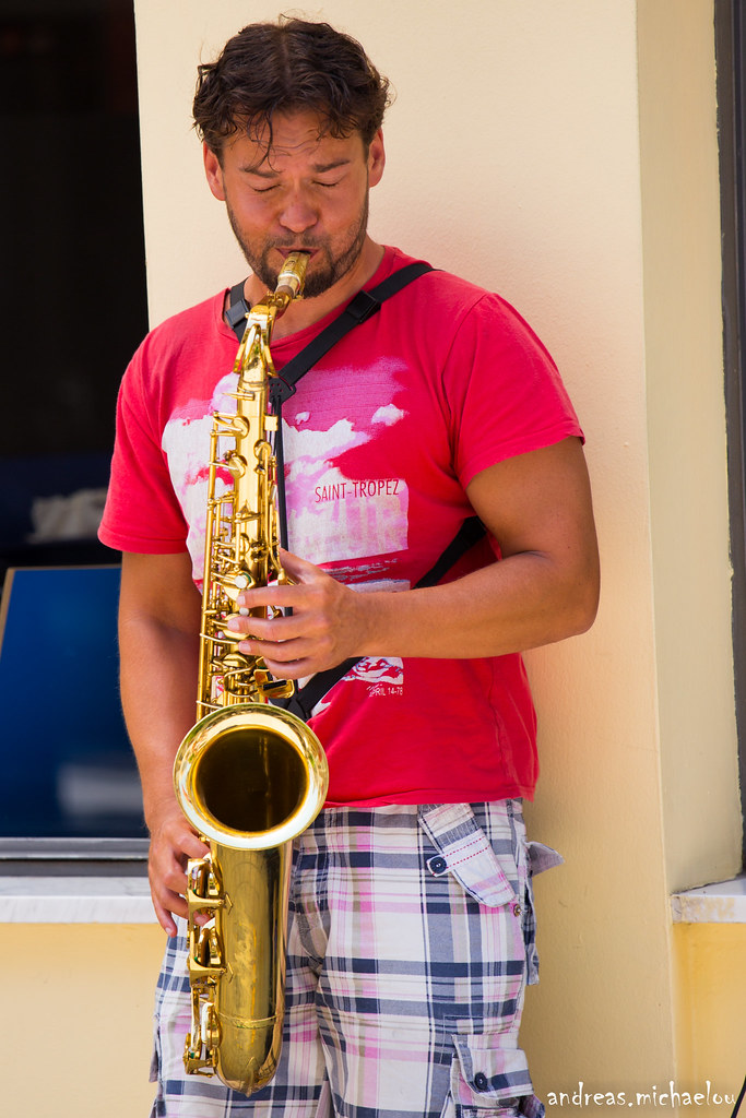 Saxophone player Saxophone player Andreas Michaelou Flickr