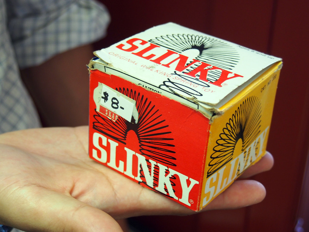 retro slinky knickknacks in a thrift store pinkowlet Flickr