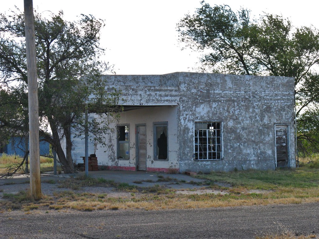 San Jon, New Mexico Abandoned Service Station along Histor