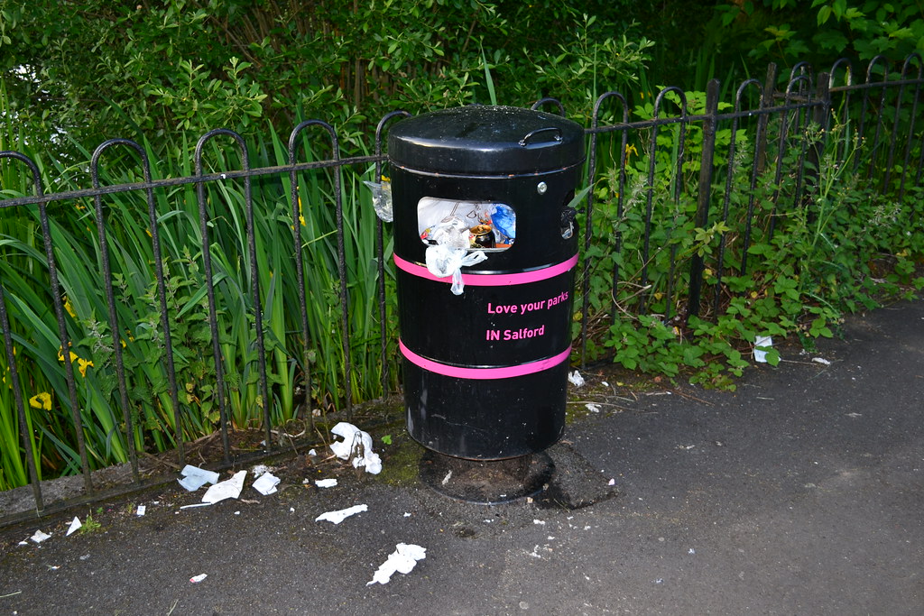"Love your parks IN Salford" So we will leave the bins f… Flickr