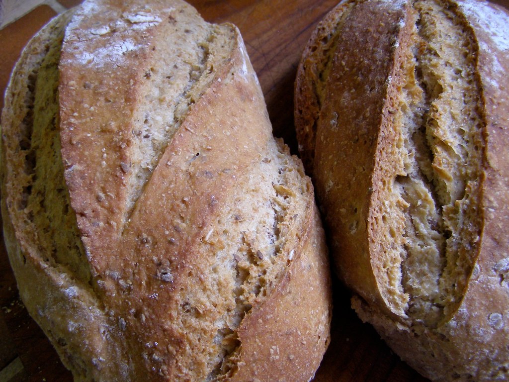 Oven Produce A couple of loavescontaining rye, oat, whea… Flickr