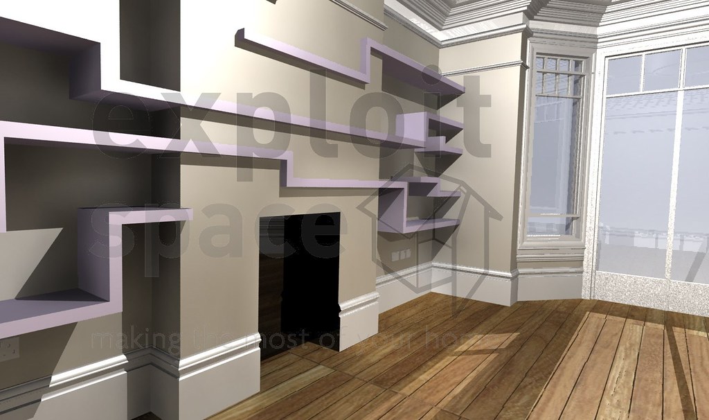Right angle shelves over chimney breast 1 Design ideas for… Flickr