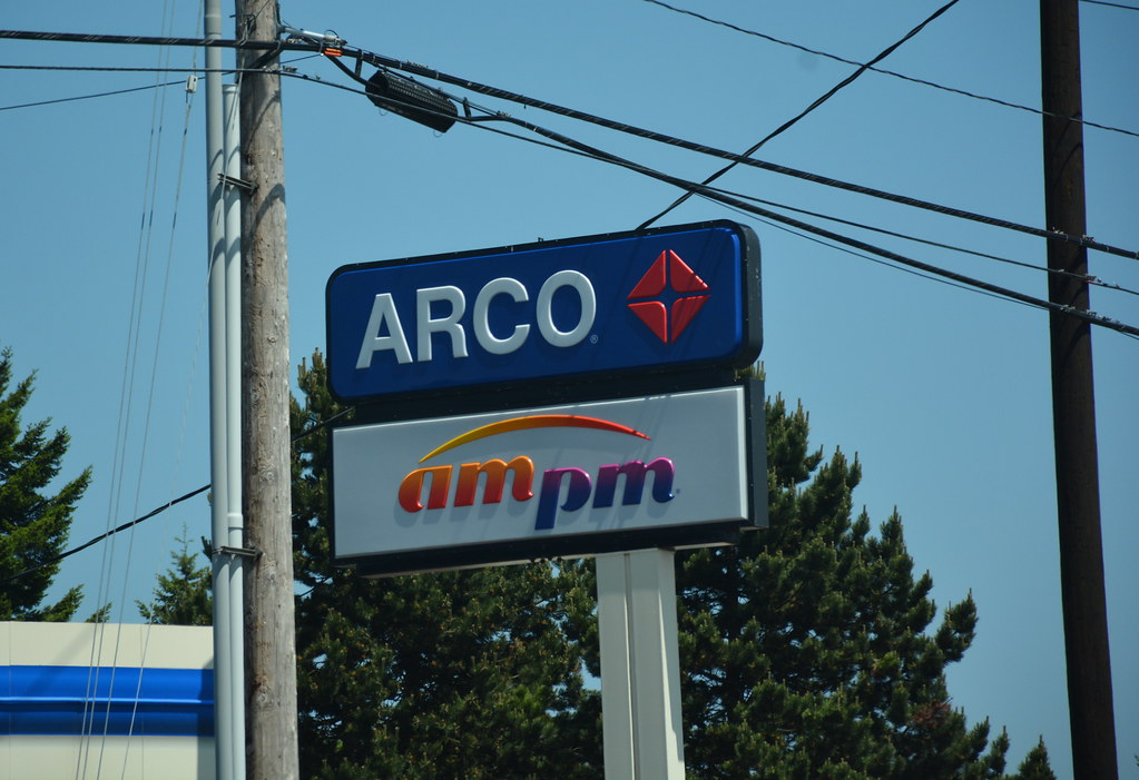 ARCO Gasoline A sign for an ARCO station. We don't have th… Flickr
