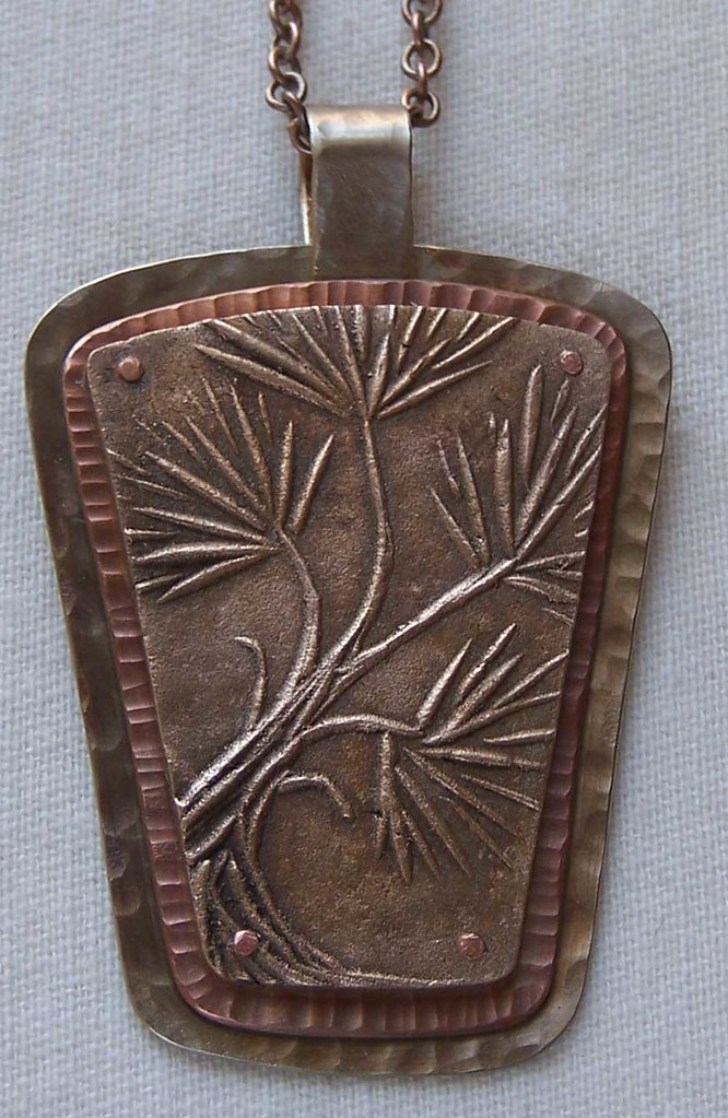 Bronze Botanical Pendant Nickel Silver, Copper, Bronze pen… Flickr