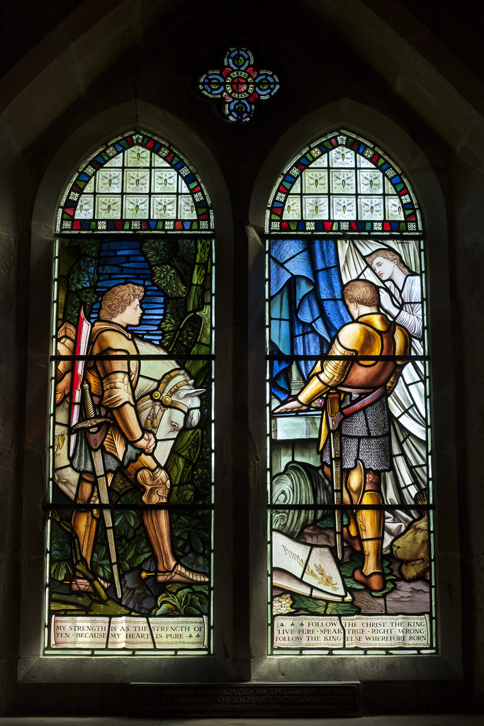 Sir Galahad window GF Watts All Saints' Church Fresh… Flickr
