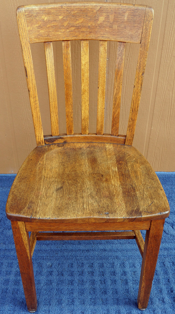 SOLD Vintage Solid Oak Chair 45 Bag The 