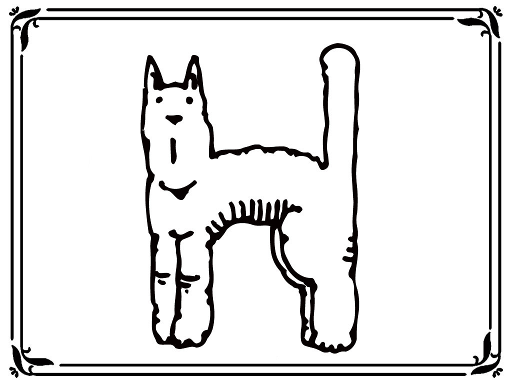 letter h cats animal style alphabet coloring pages www