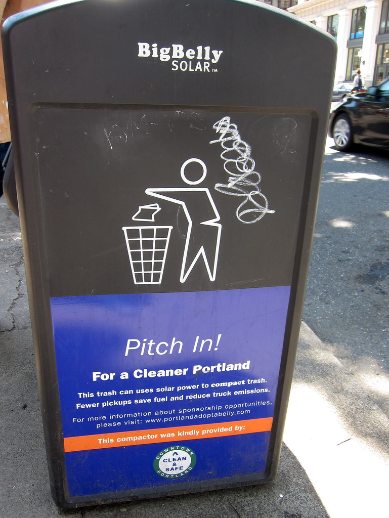 Wandering around downtown Portland "This trash can uses so… Flickr