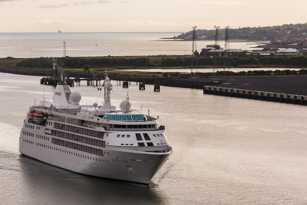 Silversea cruise ship at Titanic Quarter Belfast Cruise