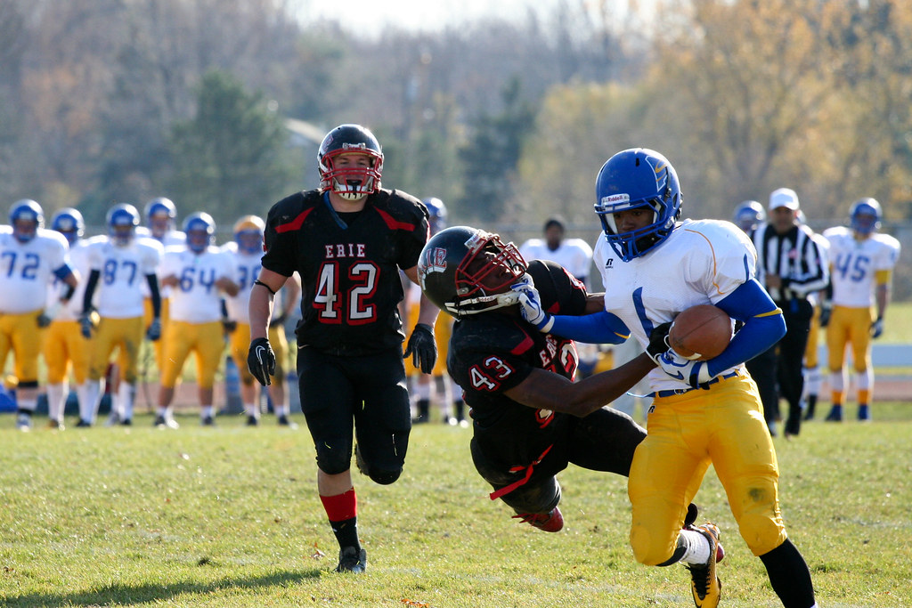 Football Tackle Erie Community College. Flickr