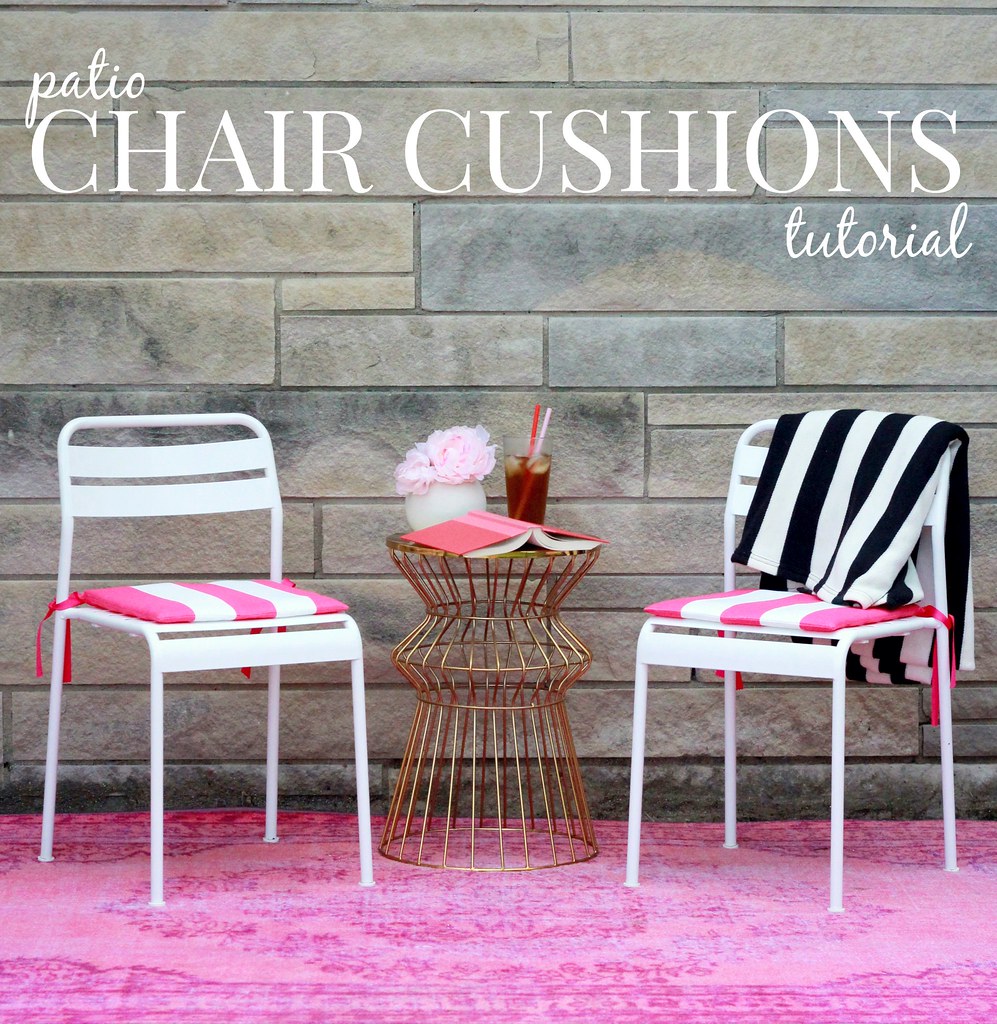 how to make diy patio chair cushions via Kristina J blog Flickr