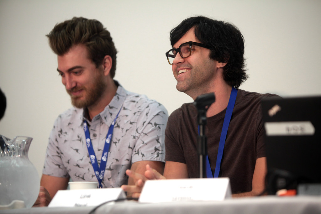 Rhett McLaughlin & Link Neal Rhett and Link speaking at th… Flickr