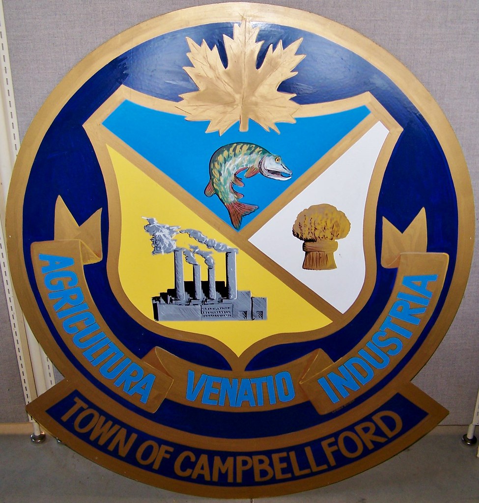 Old Town of Campbellford coat of arms Very storybooky. Ca… Flickr