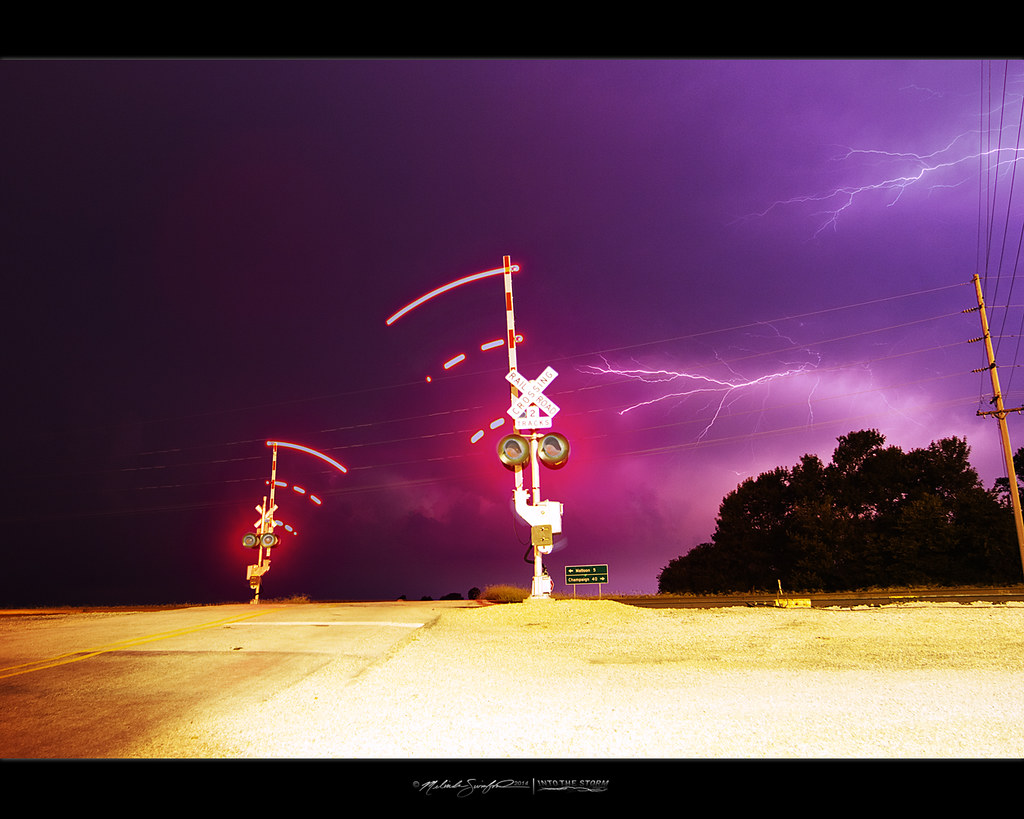 Railroad tracks + lightning storm Mattoon, IL August 26,… Melinda
