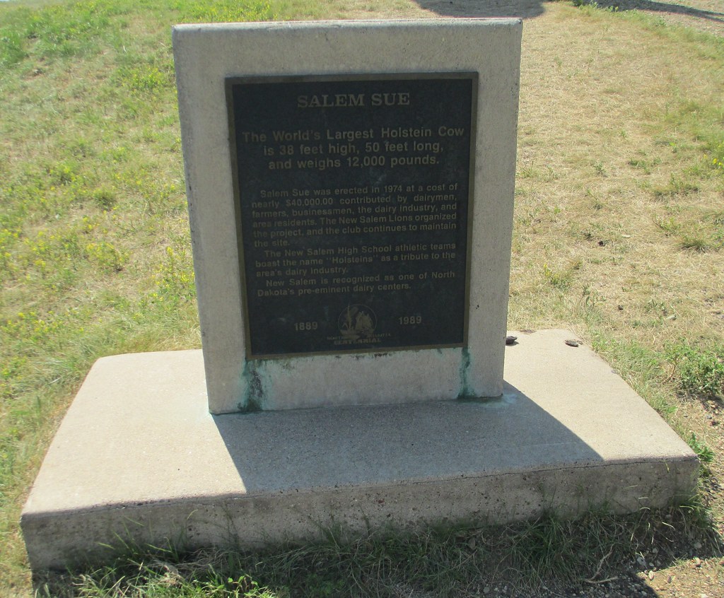 Salem Sue Marker (New Salem, North Dakota) Erected in 1974… Flickr