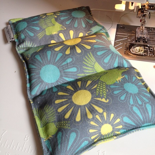 Sewing lavender heat bags using my Kakapo fabric design. … Flickr