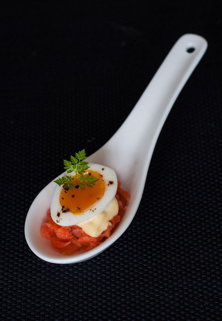 smoked salmon & quail egg Hillary Szwed Flickr