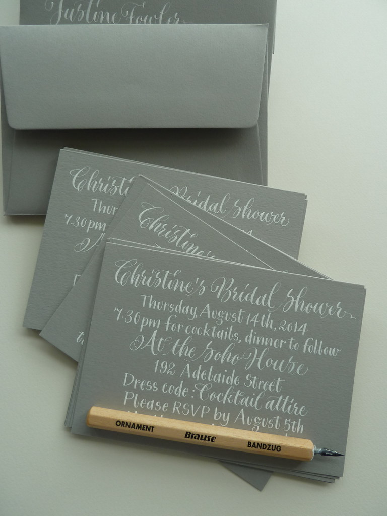 Bridal shower invitations uk modern calligraphy handwritte… Flickr