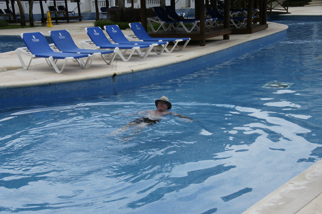 Old guy in pool Back stroke Don Whittemore Flickr