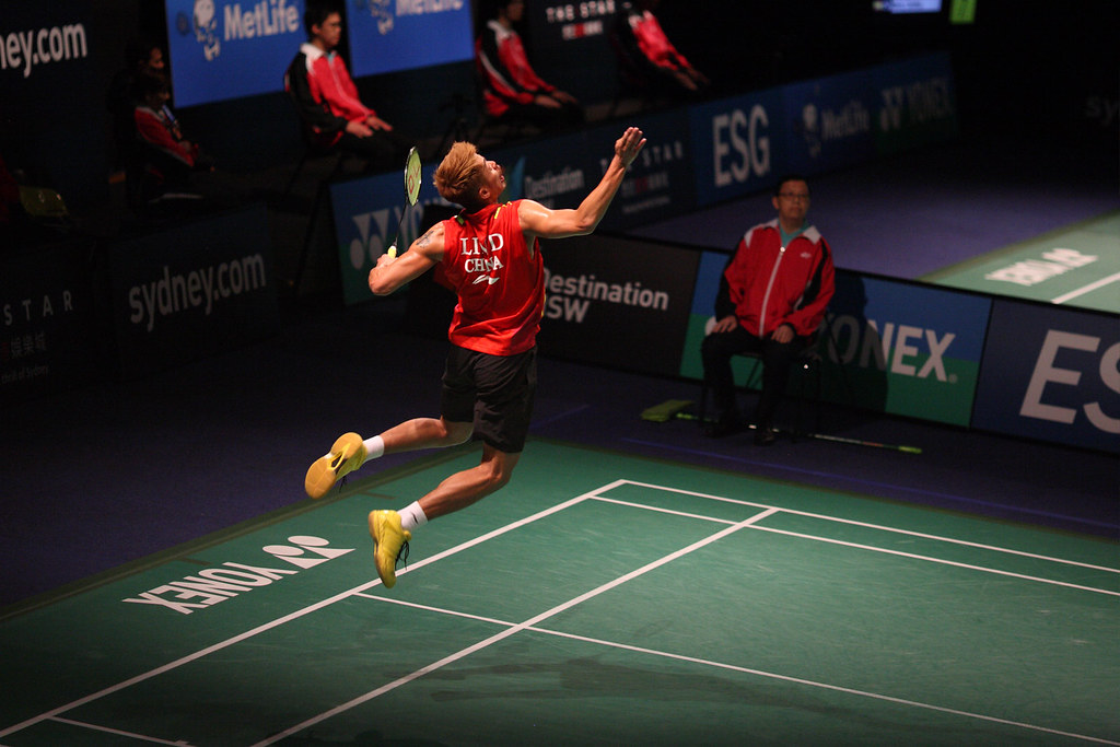 Lin Dan jump smash At the Australia Badminton Open superse… Vysaga