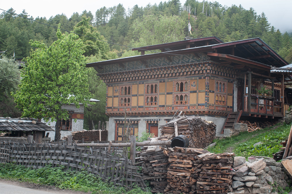 Traditional Bhutanese house in Bumthang Nagesh Kamath Flickr