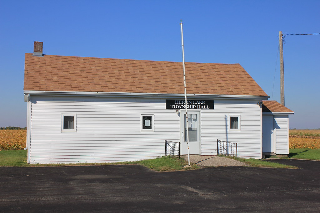 Heron Lake Township Hall rural Lakefield, MN Tom McLaughlin Flickr