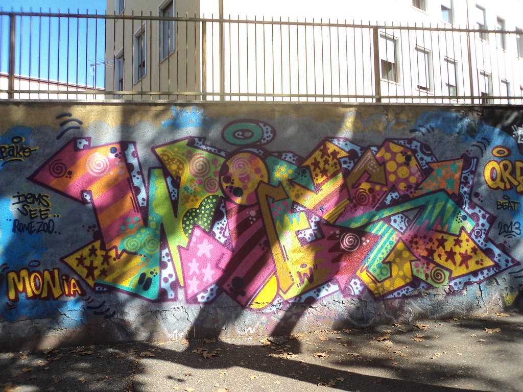 Graffiti in Rome Graffiti a Roma nel quartiere Centocelle Nicholas