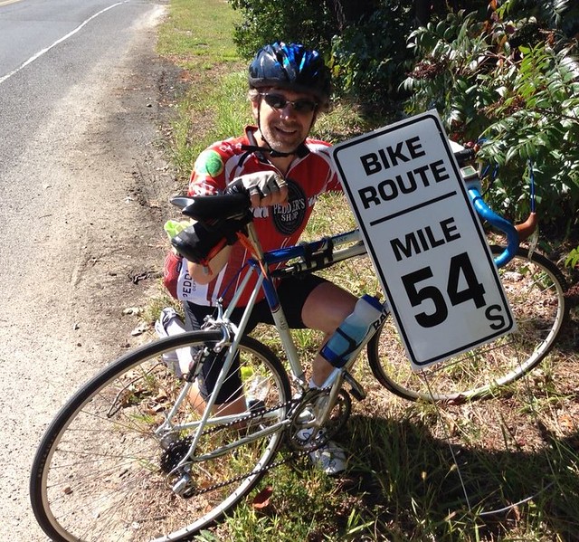 MSCity to Shore Robert Hesketh at 54 mile 2014 Bike MS City to Shore