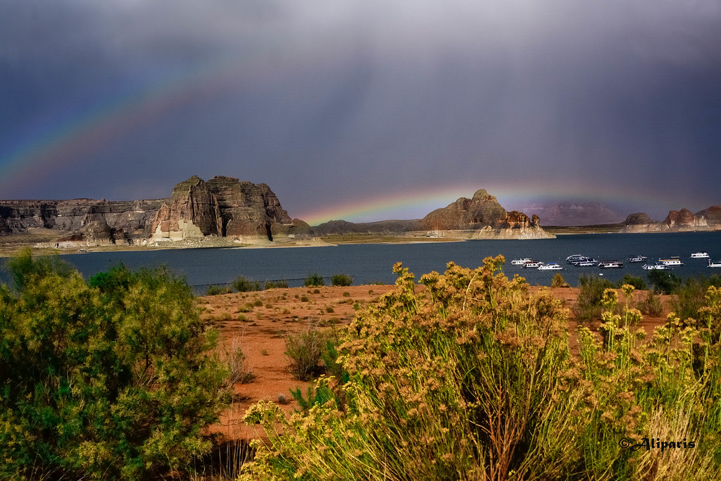 Double Rainbow Lake Powell Arizona Aliparis Flickr