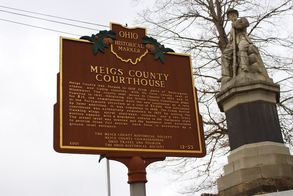 Meigs County Courthouse Historical Marker, Pomeroy, OH Flickr