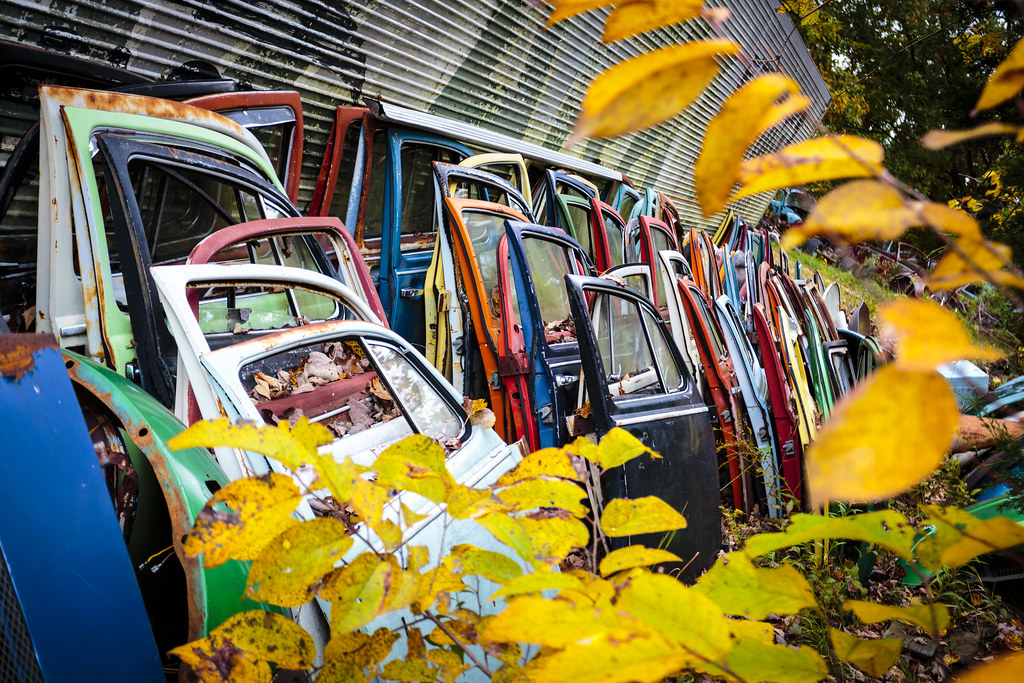 Fall Salvage Yard B&C Salvage Yard near Freeburg in Osage … Flickr