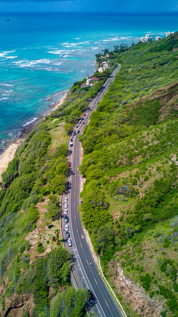 Diamond Head Road Shot from above with DJI Mavic Pro. tburt50 Flickr