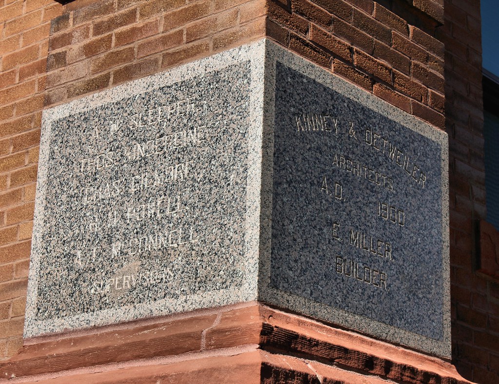 Clay County Courthouse Cornerstone Spencer, IA Tom McLaughlin Flickr