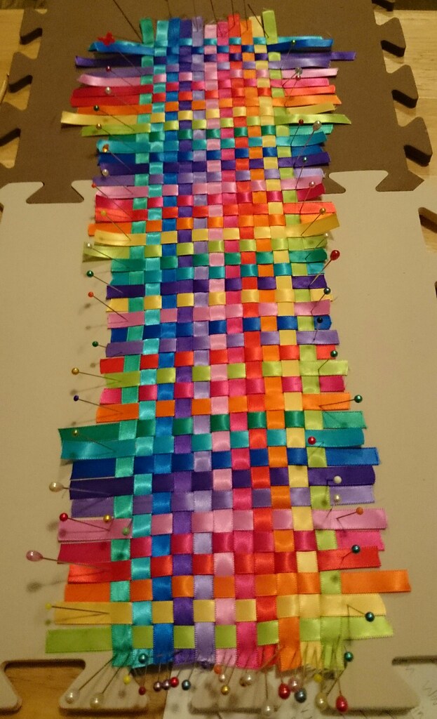 Rainbow ribbon weaving Littlelixie Flickr