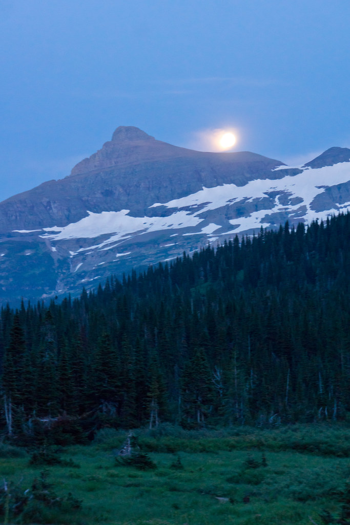 Full Moon Rising Gunsight Lake Campground Glacier National… Flickr