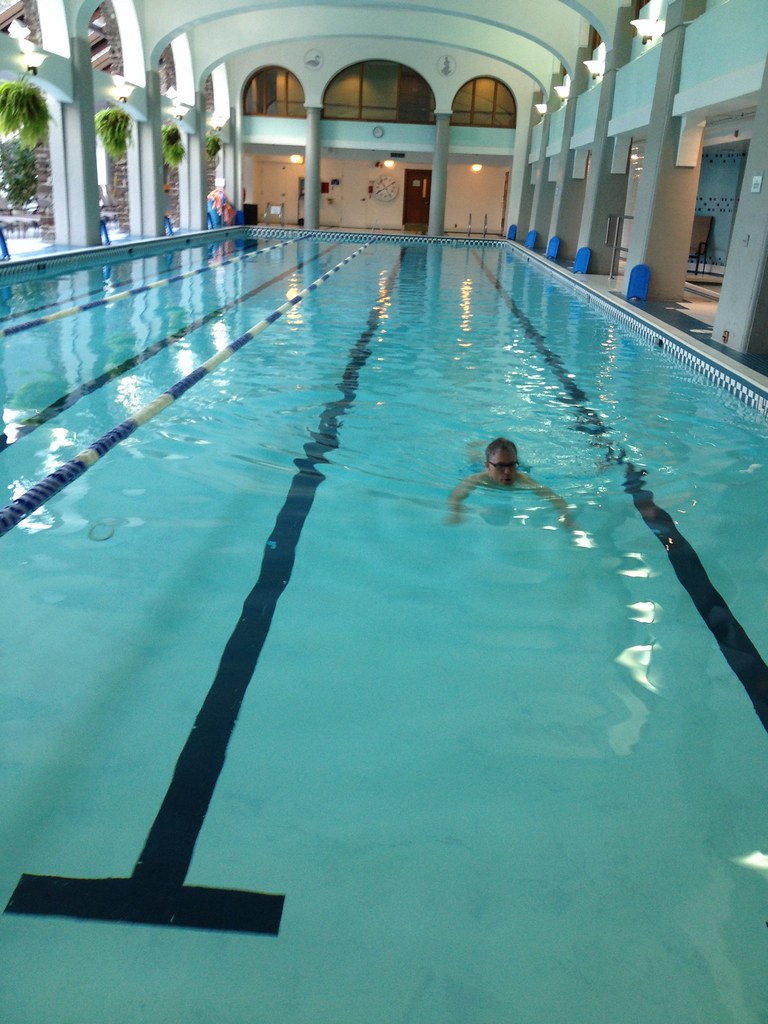 The indoor pool at the Fairmont Banff Springs Hotel Flickr