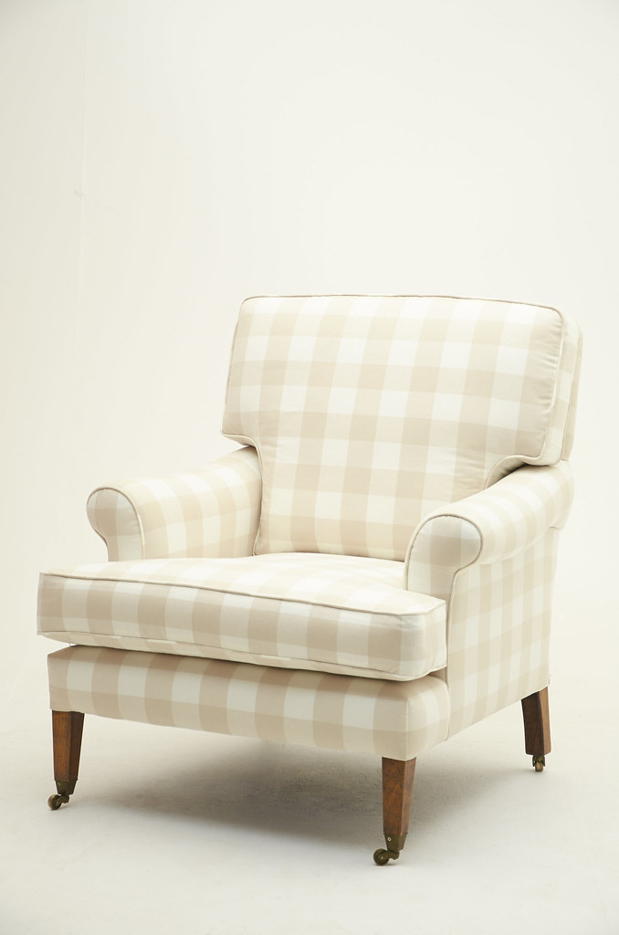 Checked Armchair Asnew Upholstery Flickr