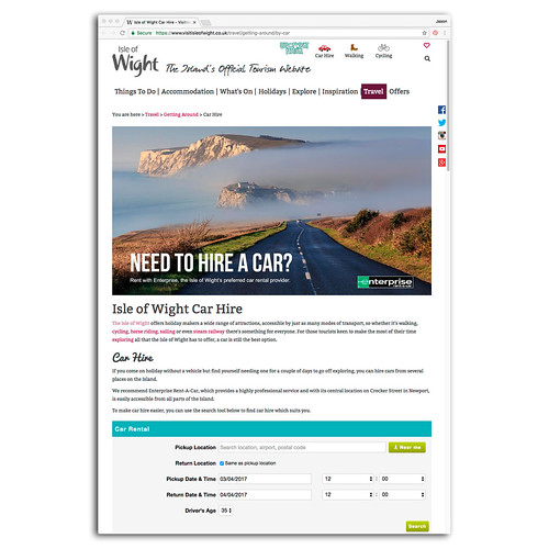 Visit Isle of Wight Enterprise car hire. New image usage… Flickr