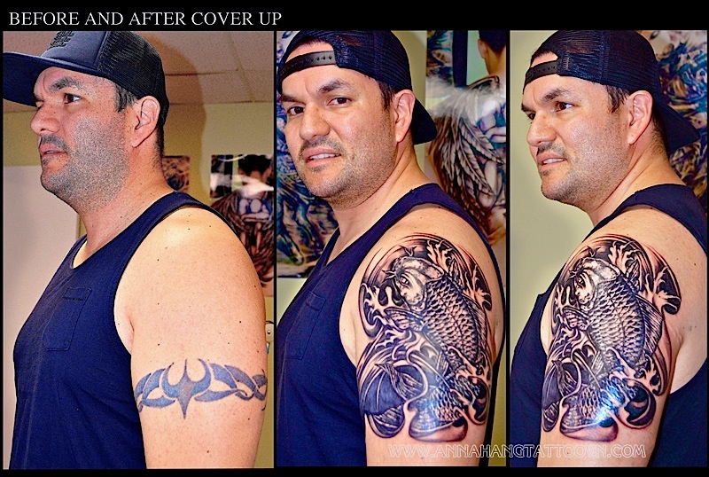 Cover Up Koi Fish Tattoo (Black And Gray) | Annahangtattoovn… | Flickr 538_x_800_jpg