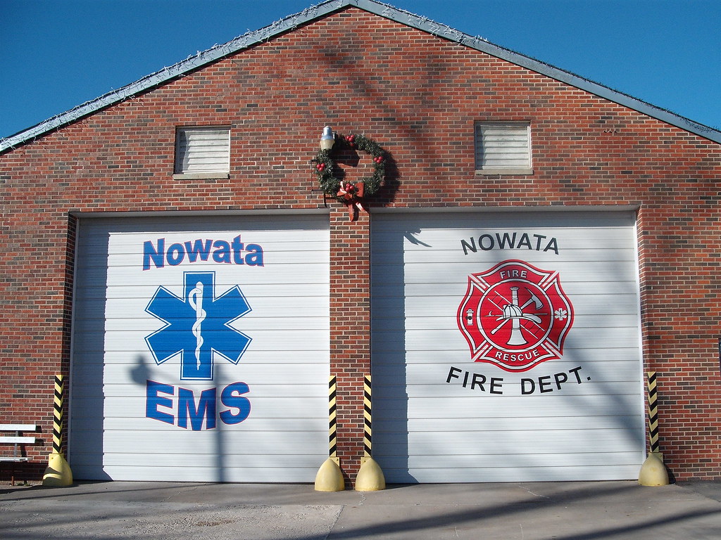 FIRE The bays doors of the Nowata Fire Dept station. Whoev… Flickr