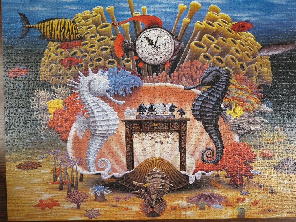 Castorland 3000 Jacek Yerka "Chess on the Reef" Marcin S. Puzzler