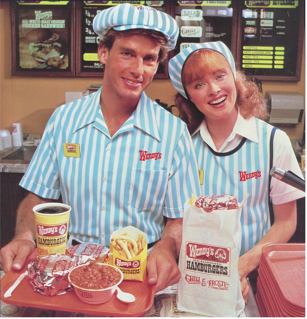 Wendy's Restaurant c 1980 Yup, this is what employees at W… Flickr
