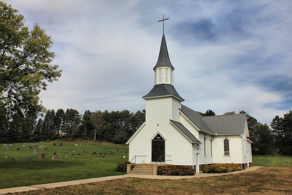 Little Sioux Lutheran Church rural Milford, IA Tom McLaughlin Flickr