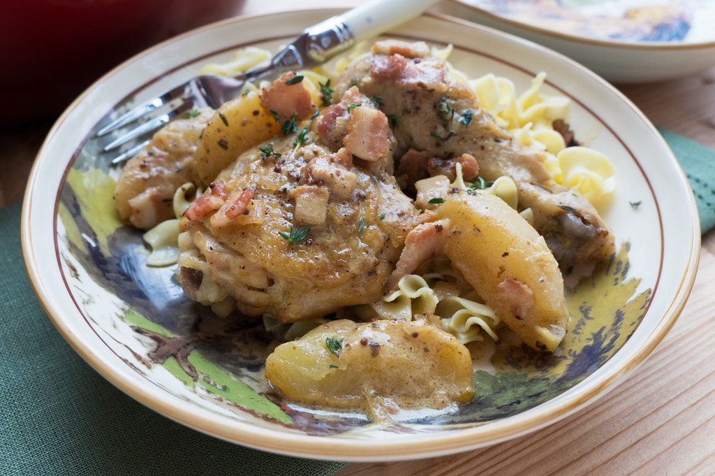 Hard Cider Braised Chicken, served. From Hard Cider Braise… Flickr