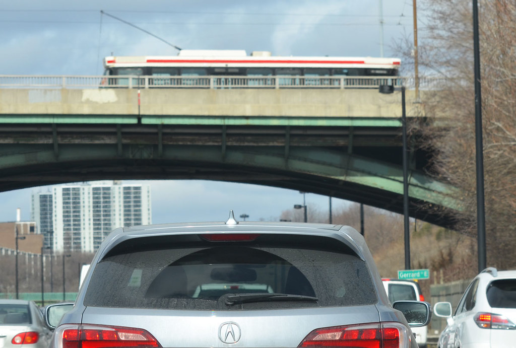 public transit vs the car 506 Carlton car passes over the … Flickr