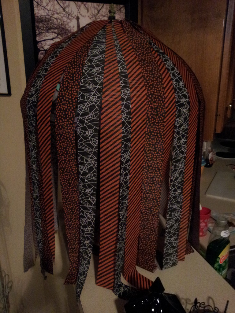 Halloween streamers covered lamp Target streamers Hallowee… Flickr